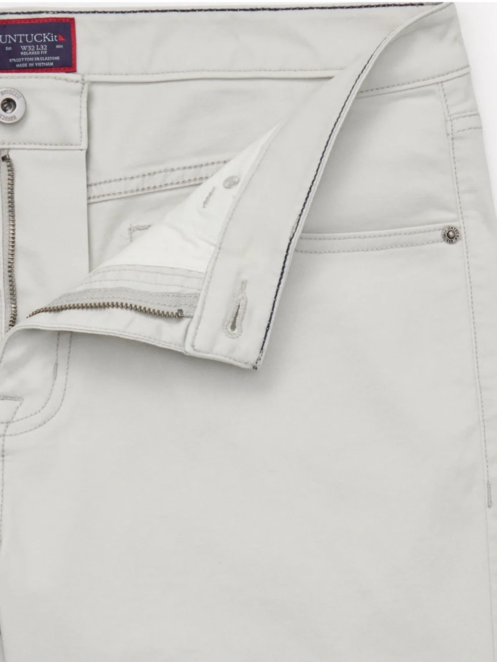 UNTUCKit 5-Pocket Chino Straight Fit Pants Gray